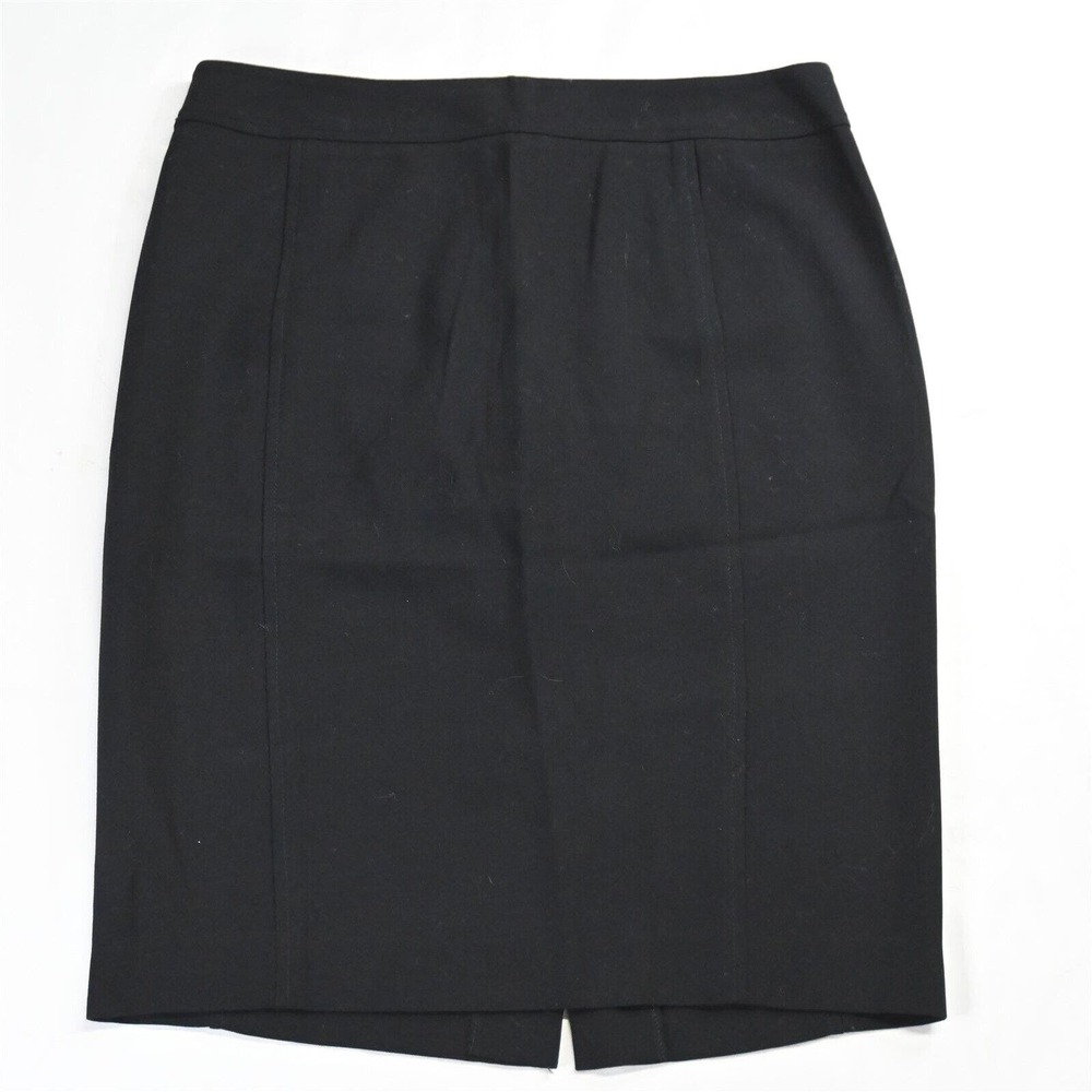 LOFT 6 Black Stretch Zip Womens Pencil Skirt‎